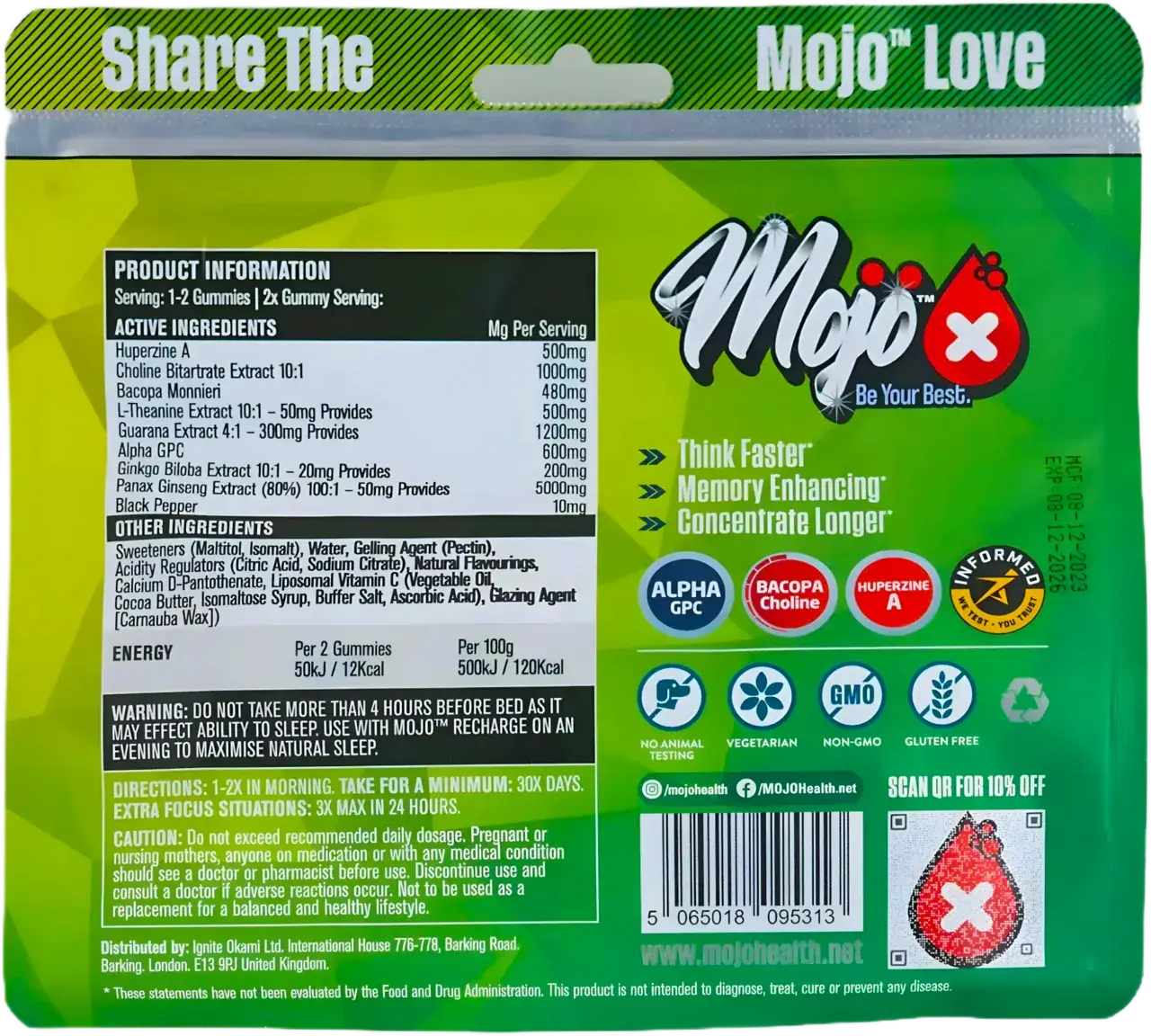 MOJO™ KICKSTART Жевательные конфеты